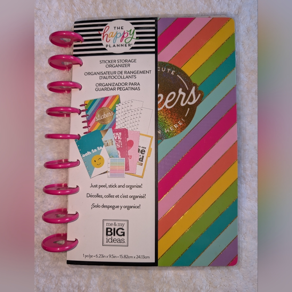 🆕 The Happy Planner Colorful Sticker Storage Organizer Scrapbooking Journaling